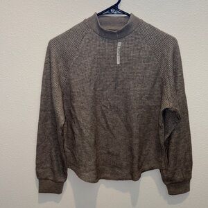 Madewell Brown Waffle Knit Sweater